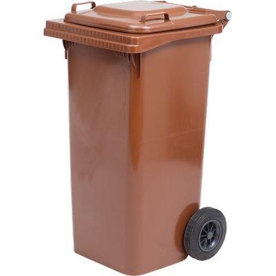 Bidone Immondizia Green 240 + Ruote Ics Marrone Lt 240 Cm 72X58 H.Cm 106