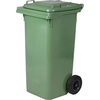 Bidone Immondizia Green 240 + Ruote Ics Verde Lt 240 Cm 72X58 H.Cm 106