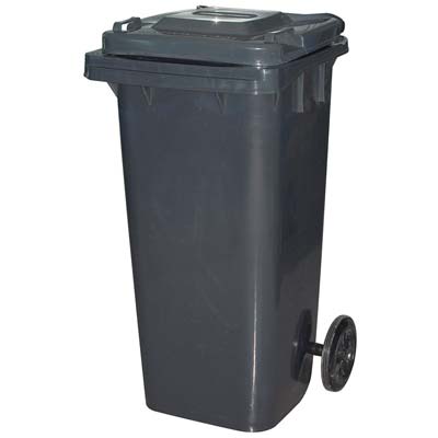 Bidone Immondizia Green 120 + Ruote Ics Grigio Lt 120 Cm 55X50 H.Cm 94