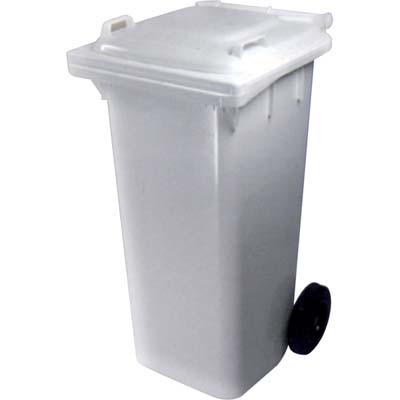 Bidone Immondizia Green 120 + Ruote Ics Bianco Lt 120 Cm 55X50 H.Cm 94