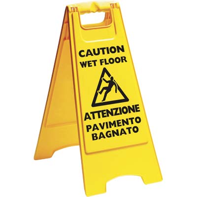 Segnale Attenzione Pavimento Bagnato Apex Pp Cm 31 H.Cm 67
