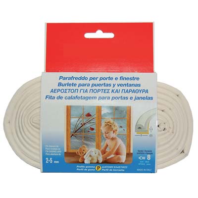 Parafreddo Geko Strip Profilo P - Gomma Epdm Espansa Bianco Mt 6- 10 Pezzi