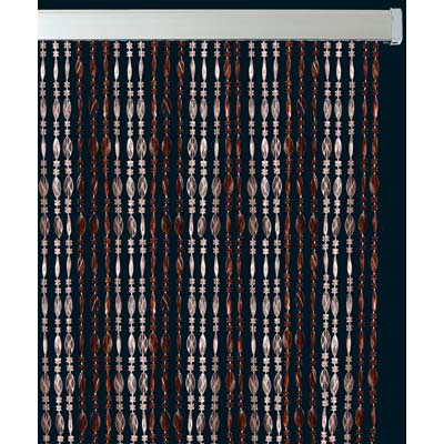 Tendina Pronta Twist Plastica Kristal/Marrone Cm 120 H.Cm 230