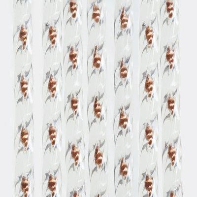 Tendina Pronta Lux 148 Fili Pvc Ritorto Marrone Cm 120 H.Cm 240