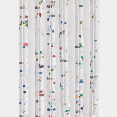 Tendina Pronta Luxor 144 Fili Pvc Liscio Multicolor Glitterato Cm 120 H.Cm 240