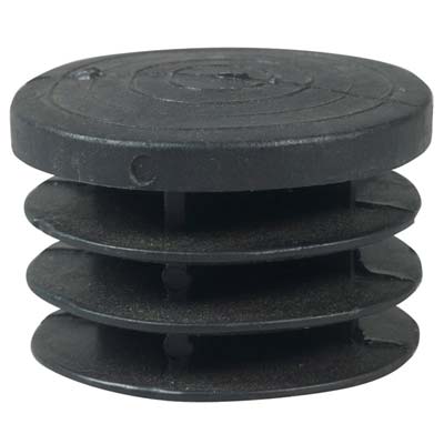 Puntale Interno Tondo Alettato - Pe Nero Mm 35- 100 Pezzi