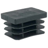 Puntale Interno Rettangolare Alettato - Pe Nero Mm 25X50- 50 Pezzi