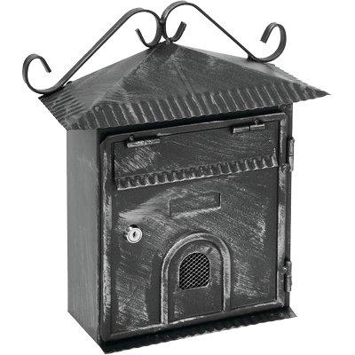 Cassetta Posta Portoncino Plus Acciaio Vern Nero/Argento Mm 220X80 H.Mm 340