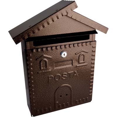 Cassetta Posta Casetta 700 Acciaio Vern Nero/Rame Mm 280X90 H.Mm 350