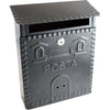 Cassetta Posta Casetta 701 Acciaio Vern Nero/Argento Mm 230X90 H.Mm 290