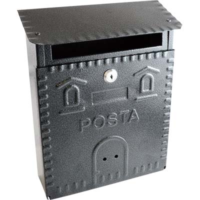 Cassetta Posta Casetta 701 Acciaio Vern Nero/Argento Mm 230X90 H.Mm 290