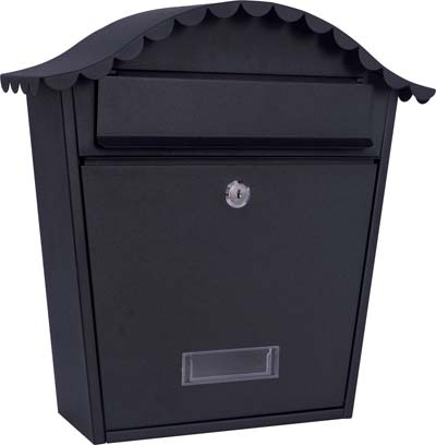 Cassetta Posta Country Domus Acciaio Vern Nero Mm 360X135 H.Mm 370