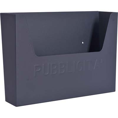 Cassetta Porta Pubblicita Domus Acciaio Vern Antracite Mm 355X100 H.Mm 290