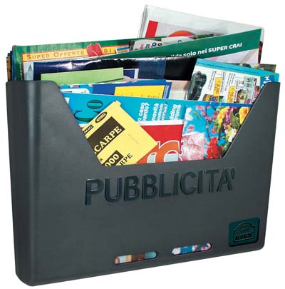 Cassetta Porta Pubblicita Carosello Alubox Policarbonato Antracite Mm 250X75 H.Mm 360