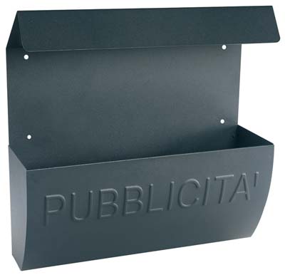 Cassetta Porta Pubblicita Reclame Alubox Acc.Zinc Vern Antracite Mm 310X100 H.Mm 310