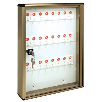 Bacheca Porta Chiavi Alubox Alluminio Bronzato Chiavi 24 Mm 300X50 H.Mm 400