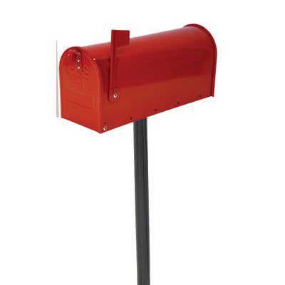 Palo X Cassetta Posta Topolino Alubox Acciaio Vern Nero H.Cm 145