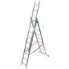 Scala Parallela 3 Rampe Stilo Facal - Alluminio En 131 H.Cm 247/594 Pioli 3X 9