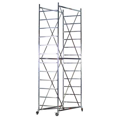 Trabattello Grim Eu 75 Marchetti - Acciaio Zincato Cm 165X75 H. Cm 270/370