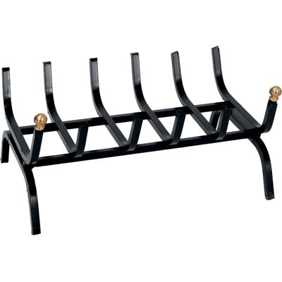 Brucialegna X Camino Ferro Battuto + Pomi Ottone Cm 60