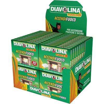 Accendifuoco Diavolina Fuoco Mini Expo - Cubetti 40- 48 Pezzi