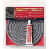 Guarnizione Treccia + Adesivo X Stufa Fuego - Mm 12 Mt 2,5- 1 Confezioni