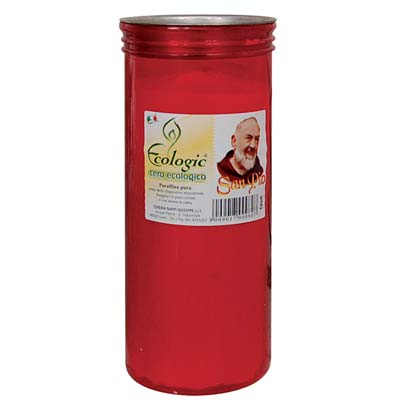 Cero Votivo - Rosso T.80K Mm 80X210 Gr 350- 12 Pezzi