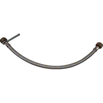 Tubo Gas Treccia X Centraline + Chiave - Acciaio Zincato 1/2F Cm 50- 2 Pezzi