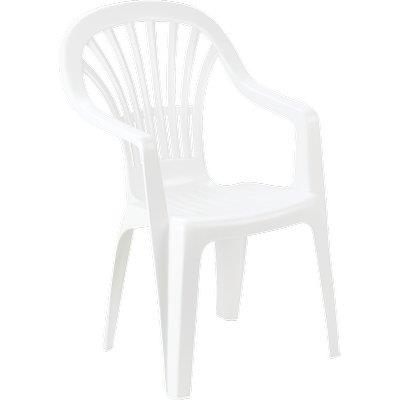 Sedia Zena + Braccioli Progarden Pp Bianco Cm 55X56 H.Cm 90