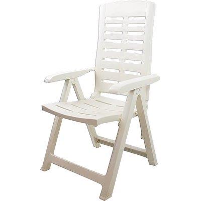 Poltrona Pieghevole Yuma Progarden Pp Bianco Cm 60X61 H.Cm 109