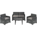 Set Rattan Iseo Progarden Pp Antracite Cf=Pz 4 + Cuscini