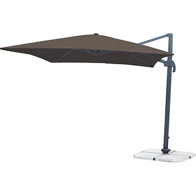 Ombrellone Palo Laterale Top Domus Alluminio/Poly Tortora Mm 77X53 Mt 3X3