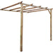 Pergola A Muro Legno Euro Domus - Pino Impregnato Mt 2,8X3 H.Mt 2,3