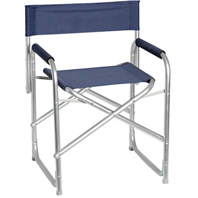 Sedia Regista Domus Alluminio/Poly Blu Cm 56X46 H.Cm 80