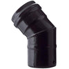 Gomito Pellet 45 ° Nero Opaco Save Cm 8