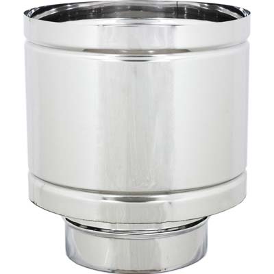 Terminale Scarico A Botte Maschio Acciaio Inox 304 Cm 15 H.Cm 25