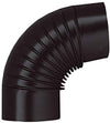 Gomito Legna 90 ° Classic Nero Opaco Save Cm 13