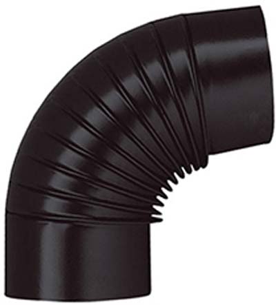 Gomito Legna 90 ° Classic Nero Opaco Save Cm 15