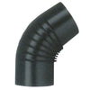 Gomito Legna 45 ° Classic Nero Opaco Save Cm 10
