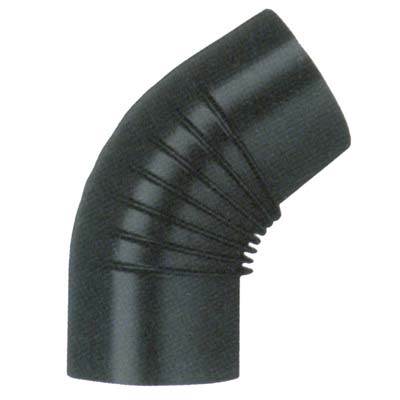 Gomito Legna 45 ° Classic Nero Opaco Save Cm 14