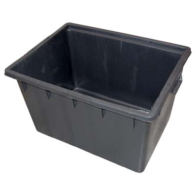 Mastellone Rettangolare Nero Ics Ldpe Lt 180 Cm 80X60 H.Cm 48 + Manici