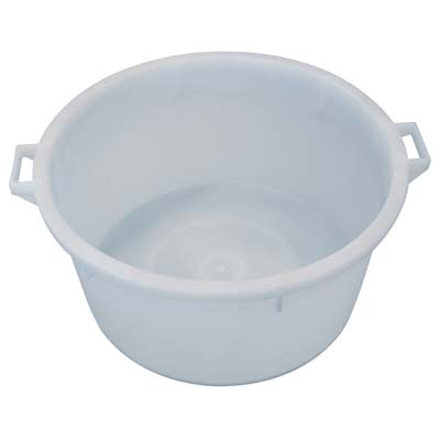 Mastellone Sottospina Tondo Bianco + Manici Ics Ldpe Lt 100 Cm 75 H.Cm 33