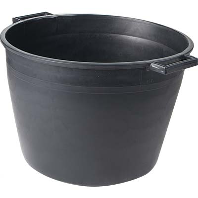 Cassa Porta Macerie Ics - Fondo Tondo Pe Nero Cm 47 H.Cm 33 Litri 40- 5 Pezzi