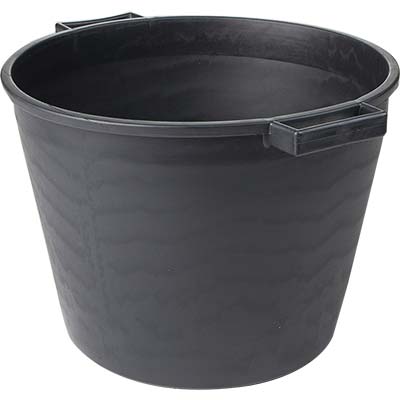 Cassa Porta Macerie Ics - Fondo Tondo Pe Nero Cm 40 H.Cm 30 Litri 25- 5 Pezzi