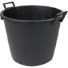 Mastello Tondo 2 Manici Ics - Ldpe Nero Lt 32 Cm 44 H.Cm 35- 2 Pezzi