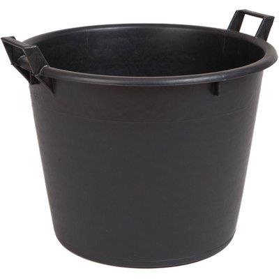 Mastello Tondo 2 Manici Ics Ldpe Nero Lt 65 Cm 55 H.Cm 41