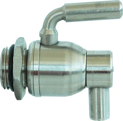 Rubinetto A Sfera Inox Salvagoccia + Ghiera Tornito 3/8M