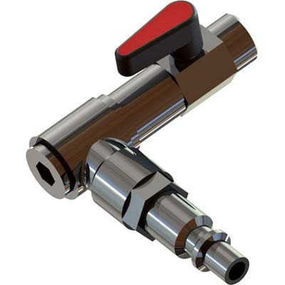 Rubinetto A Leva X Impugnatura Ac Minelli Ottone Nichelato Girevole Attacco Rapido