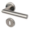 Maniglia Novanta Rosetta Foro Patent Cottali - Acciaio Inox Satinato Cf=Pz 2- 1 Confezioni