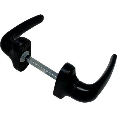 Maniglia X Porta Metallo Top Alluminio Vern Nera Q8